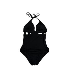 Seafolly Australia Black Cutout One-Piece Swimsuit Women’s Size 12 (US 8 / UK 12